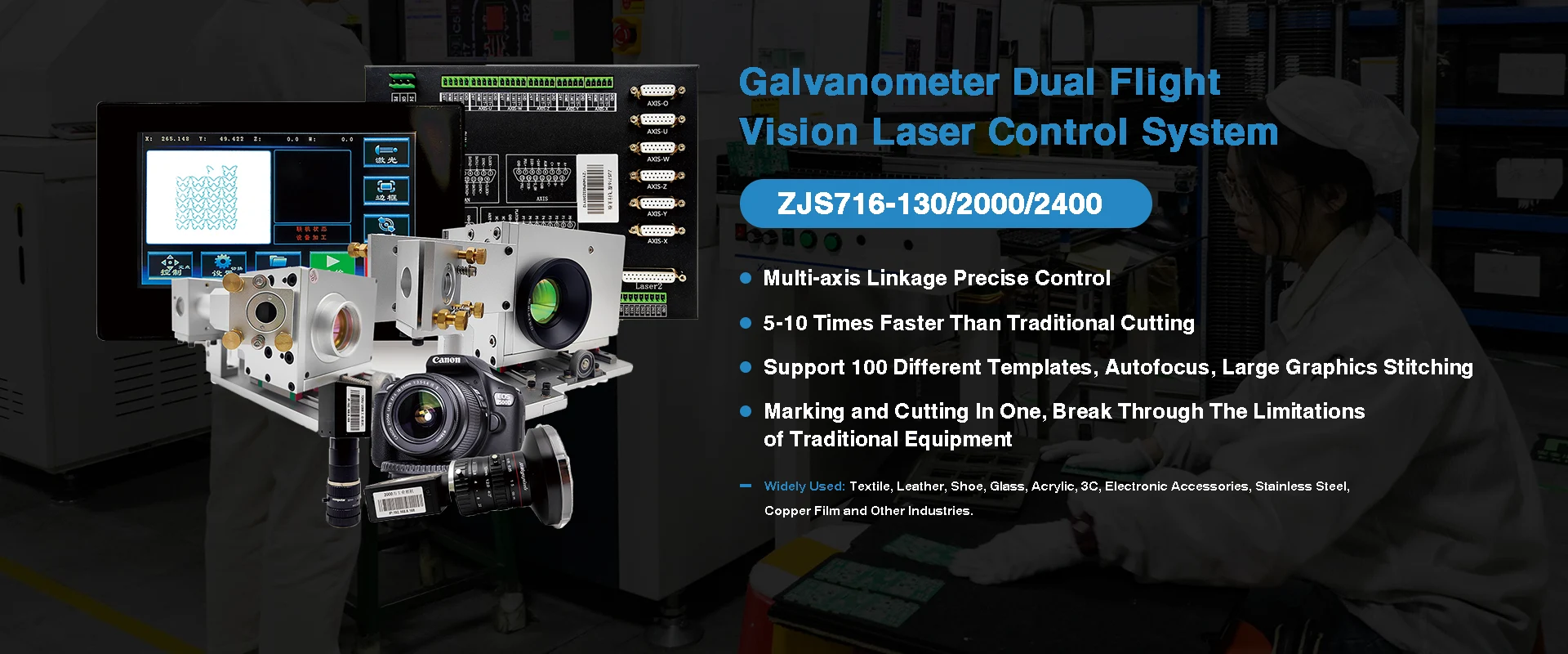 Kitajski galvanometer Dvojni letalski nadzor laserskega nadzora
